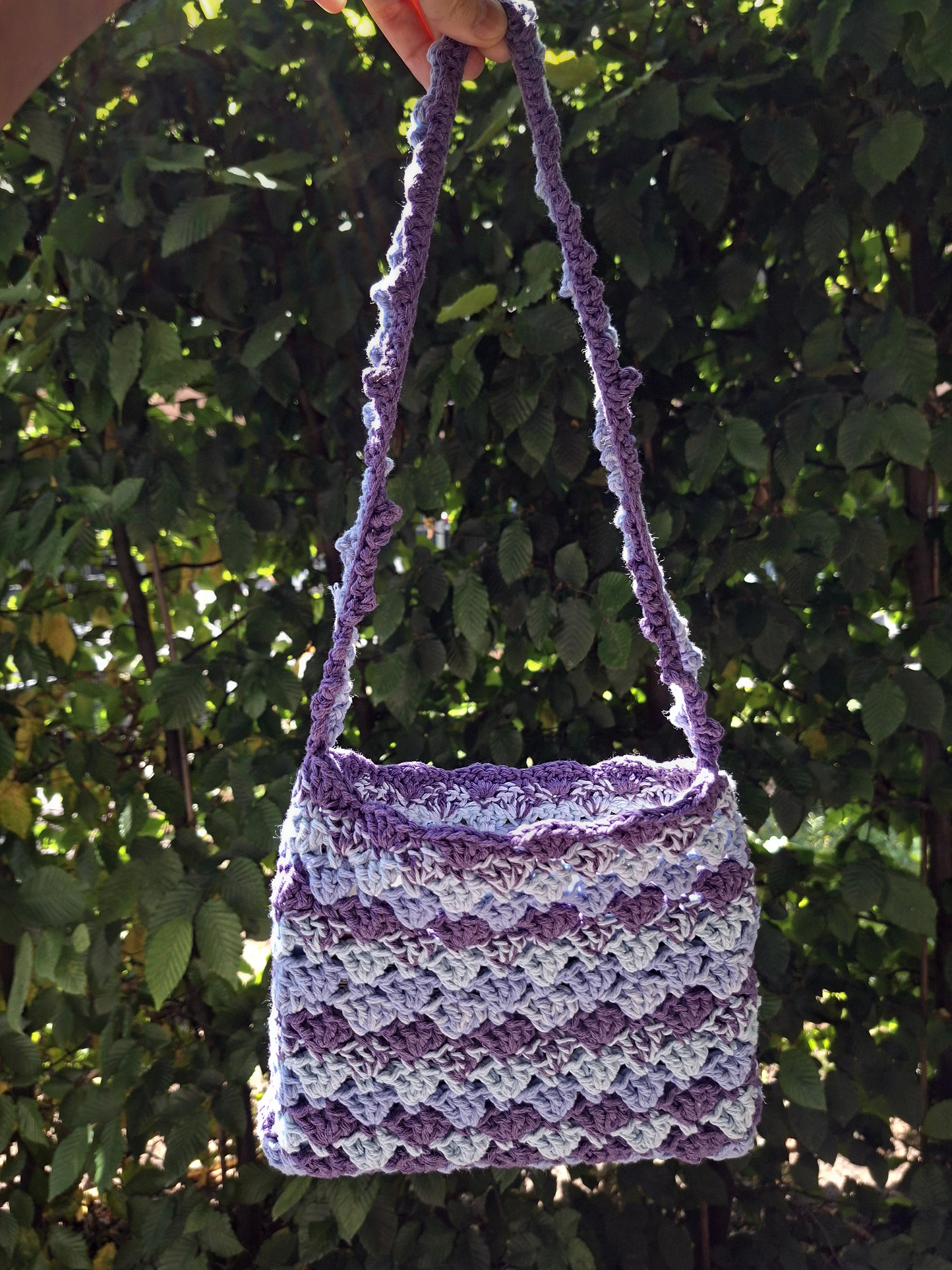 Vintage Shell Stitch Crochet Bag